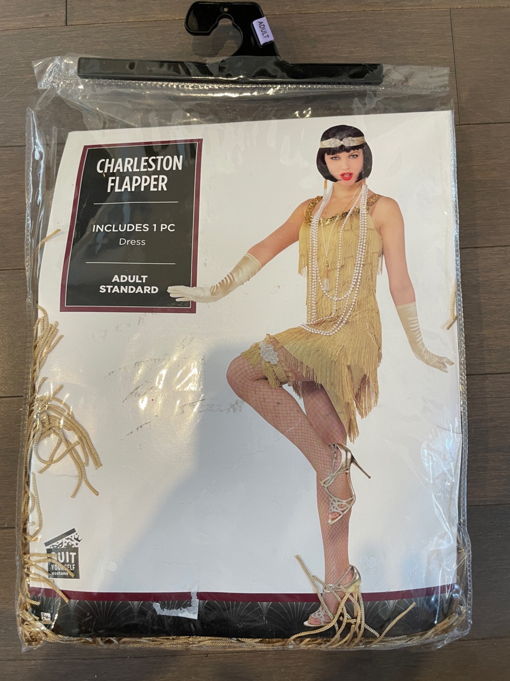Charleston Flapper Gold Fringe Dress Halloween